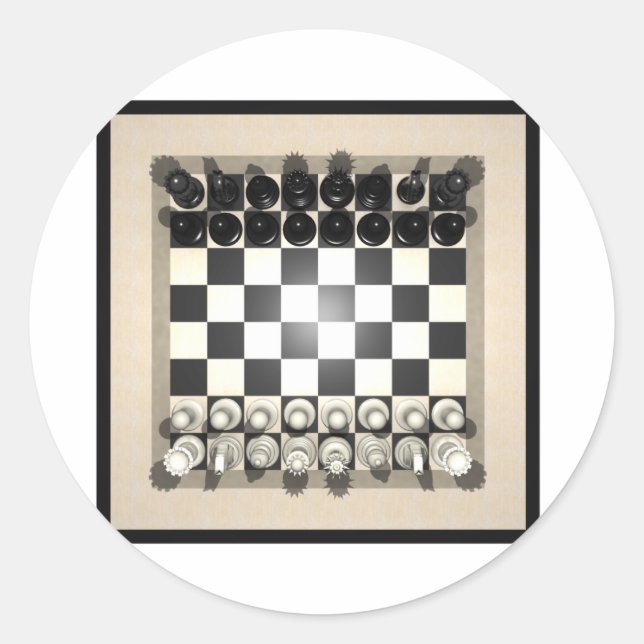 Adesivo Peças de xadrez e de xadrez: (Frente)