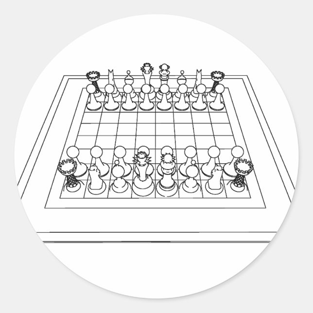 Adesivo Peças de xadrez e xadrez: (Frente)