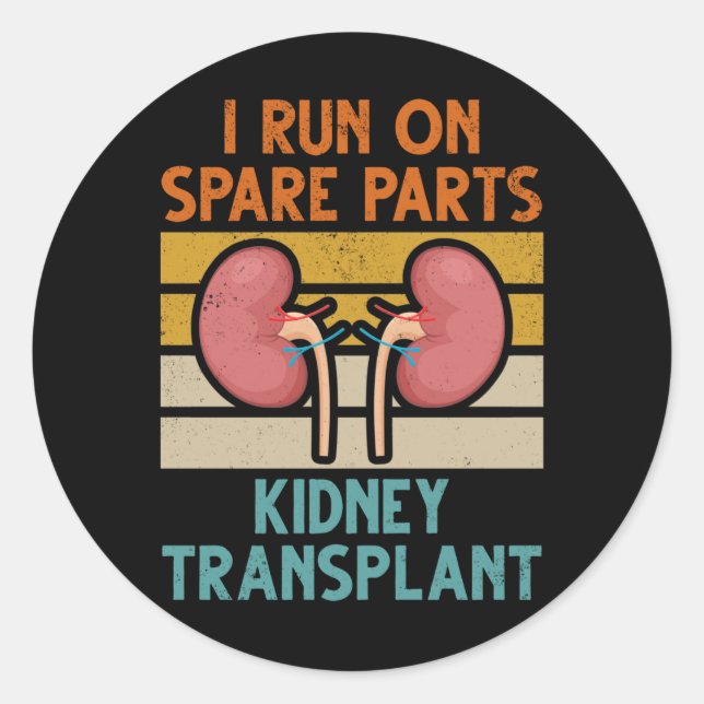 Adesivo Peças sobressalentes De Transplante Renal Vintage (Frente)