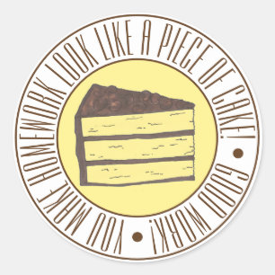 Adesivo Pedaço do professor de teatro de bolos Recompensa