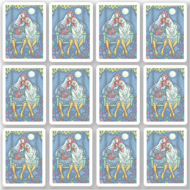 ADESIVO PEDAÇOS DE FRANGO, HEN & ROOSTER NO SWEETHEARS (Frente)