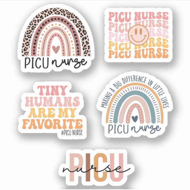 Adesivo Pediatria Intensiva, Enfermeiro PICU Cute (Frente)