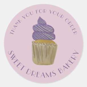 Adesivo PEDIDO DE ACOLHIMENTO DE Cupcakes Bons OBRIGADO