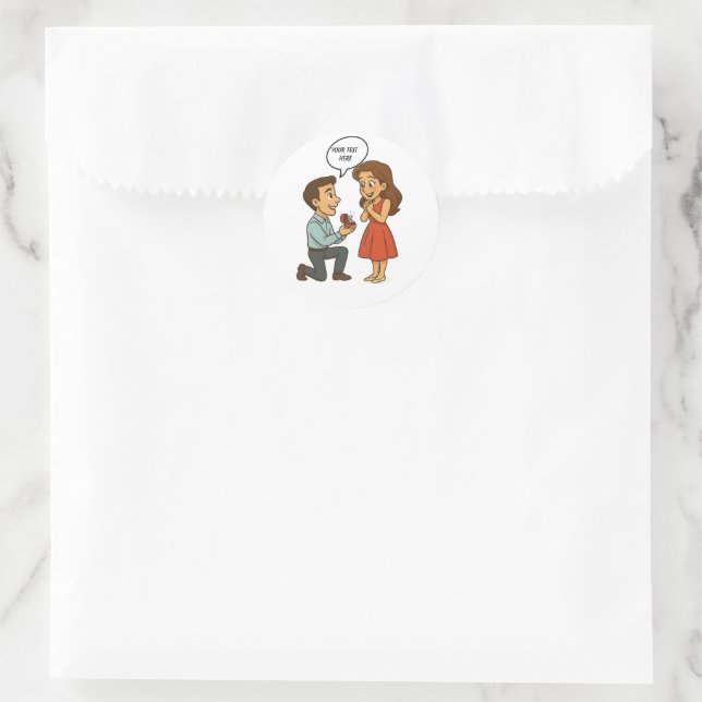 Adesivo Pedido de Casamento Personalizado Casar Comigo  (Bolsa)