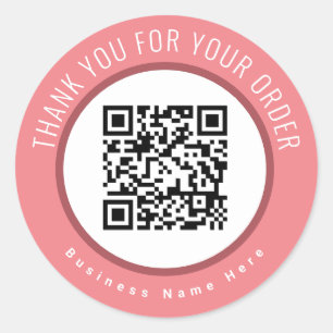 Adesivo Pedido do site de código QR Obrigado