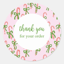 Adesivo PEDIDO OBRIGADO AO Feriado Personalizado do Xmas C