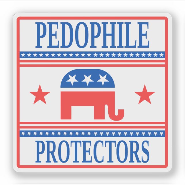 Adesivo Pedo Protectors, Funny Anti-Trump Epstein (Frente)