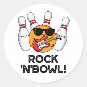 Adesivo Pedra De Boliche Engraçada De Rock E Bowl