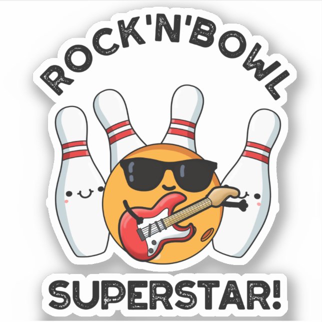Adesivo Pedra De Boliches Engraçadas Superstar E Rock (Frente)
