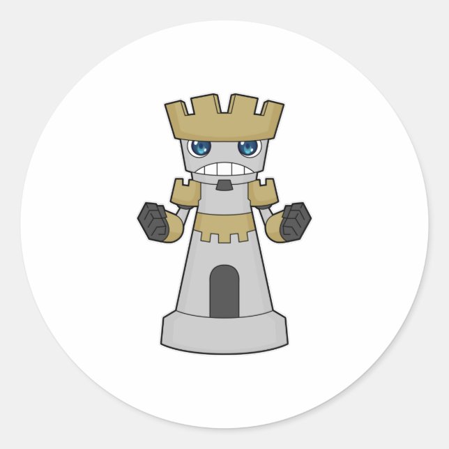 Adesivo Pedra do Xadrez Rook Chess (Frente)