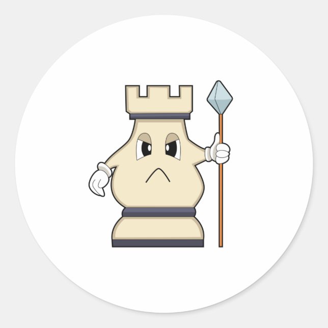 Adesivo Pedra do xadrez Rook em Chess.PNG (Frente)