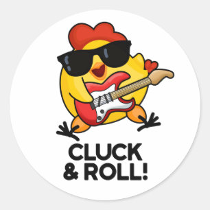 Adesivo Pedra e Roll Cute Rock n Roll Chicken Pun