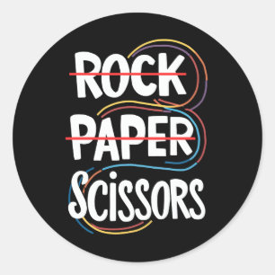 Adesivo Pedra Papel Tesoura Lésbica Engraçado Orgulho Gay 