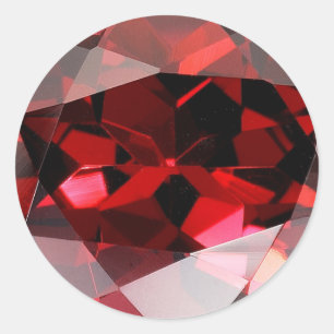 Adesivo Pedra Vermelha, Gemstone, Janeiro, Birthstone
