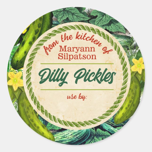 Adesivo Pedras de conserva personalizadas da cozinha de c (Frente)