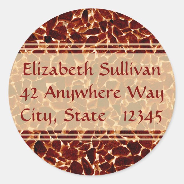 Adesivo Pedras Marrons Texturizadas (Frente)