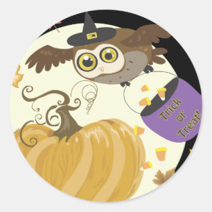Adesivo Pedreiros de Coruja de Halloween