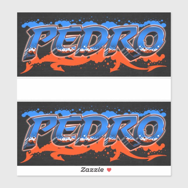 Adesivo Pedro Vorname Name Graffiti Aufkleber Sticker (Folha)
