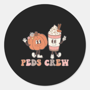 Adesivo Peds Crew Pumpkin Dia de Ação de Graças Nurs Pediá