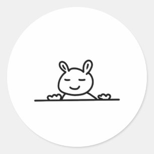 Adesivo Peekaboo Rabbit Cartoon Sketch Classic