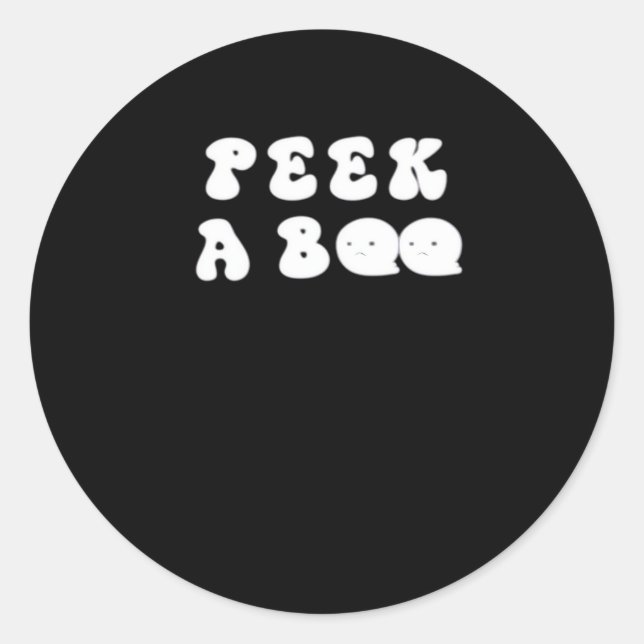 Adesivo Peekaboo Spooky Slogan (Frente)