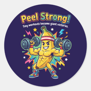 Adesivo Peel Strong! – Motivação para Academia de Banana