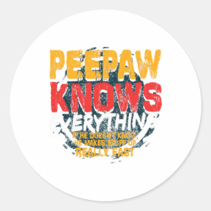 Adesivo Peepaw Sabe Tudo Engraçado Dia de os pais De Peepa