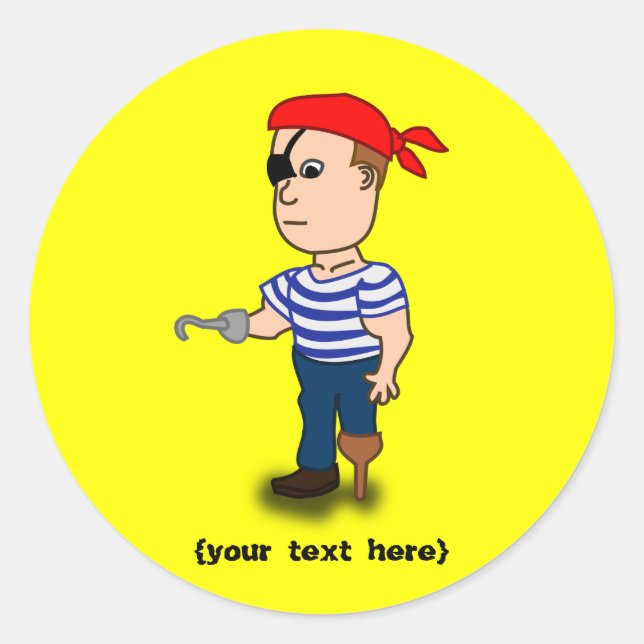 Adesivo Peg-leg Pirate (Frente)