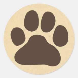 Adesivo Pegada canina bonito do impressão da pata do c