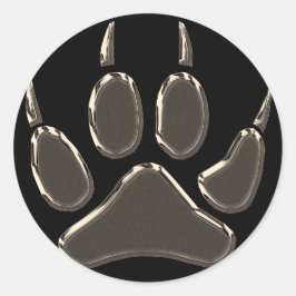 Adesivo pegada de lobo