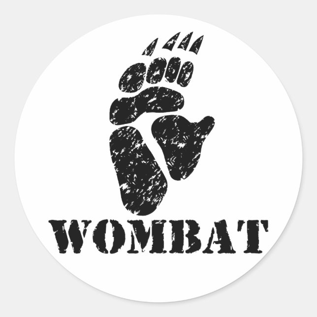 Adesivo Pegada de Wombat (Frente)
