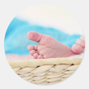 Adesivo pegadas bonitos recém-nascidas dos pés dos bebê