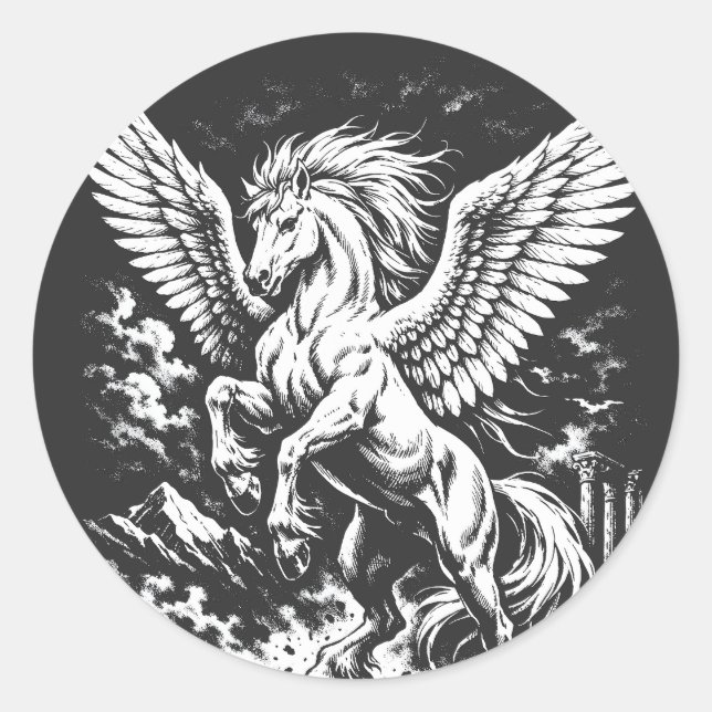 Adesivo Pégaso — Arauto Alado da Tempestade (Frente)