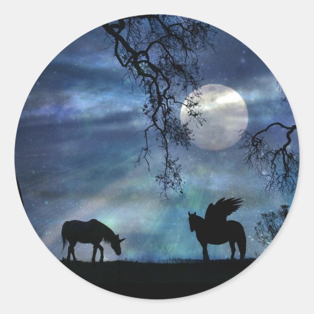 Adesivo Pegasus e Unicorn Super Moon Stickers (Frente)
