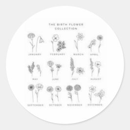 Adesivo pegatina con la flor de cada mes