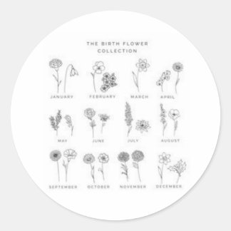Adesivo pegatina con la flor de cada mes