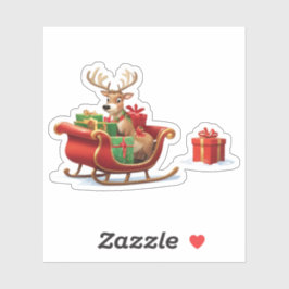 Adesivo Pegatina Festive Christmas Reindeer Sticker