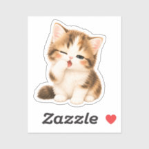 Pegatina Gatito Kawaii Adorable