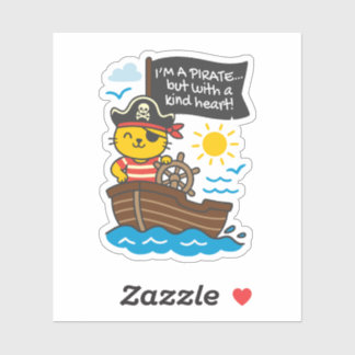 Adesivo Pegatina gato pirata – Soy un pirata… ¡pero con bu