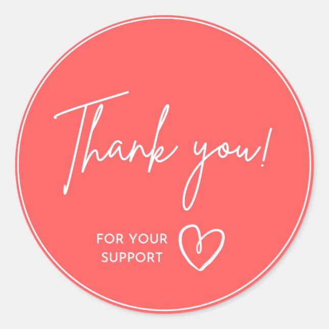 Adesivo Pegatina gracias por su apoyo ideal para empresas (Frente)