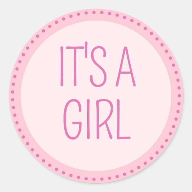 Adesivo Pegatina para Baby Shower para niña (Frente)