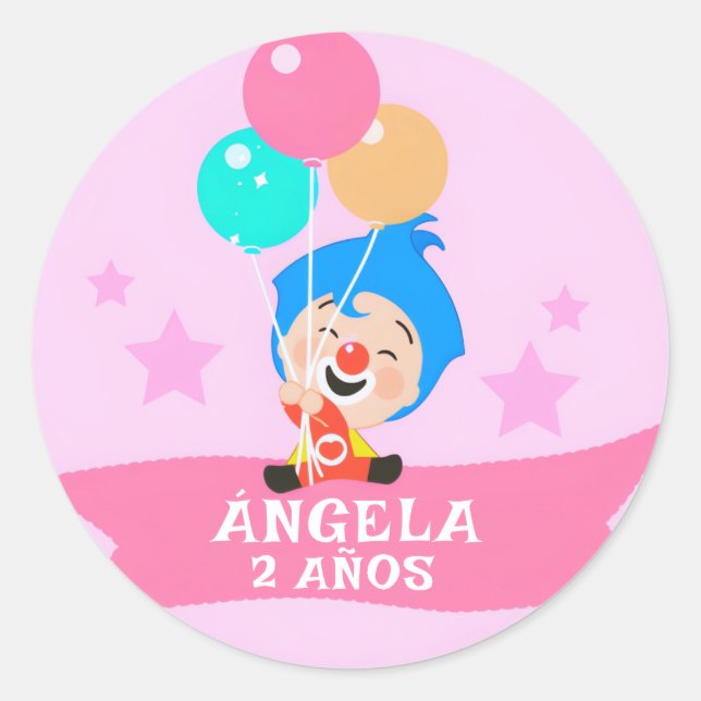 Adesivo Pegatina | Pegatina Payasito Plim, (Frente)