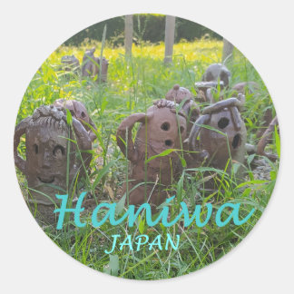Adesivo Pegatina redonda Haniwa japonés de Osaka