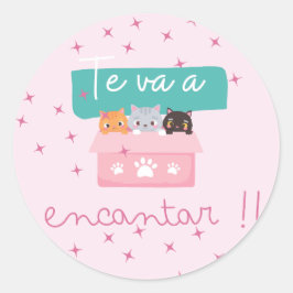 Adesivo Pegatina Redonda Stickers para regalos