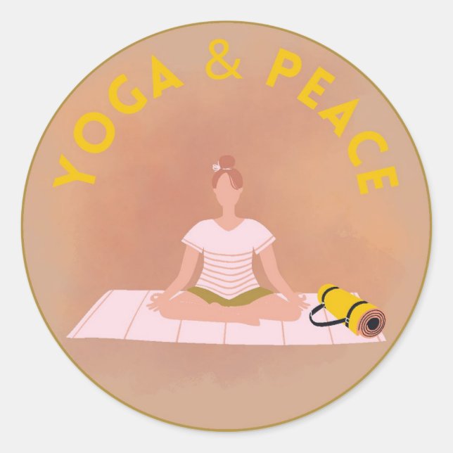 Adesivo Pegatina/Sticker  de Yoga con Frase Inspiradora (Frente)
