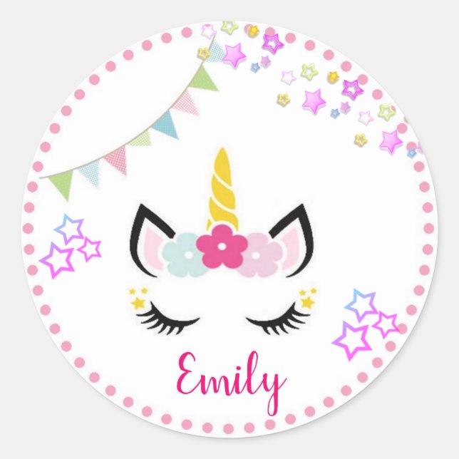 ADESIVO PEGATINA UNICORNIO (Frente)