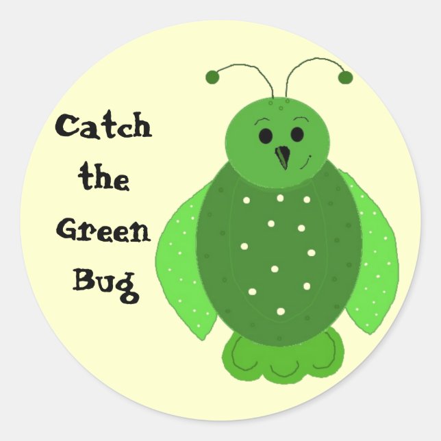 Adesivo Pegue o Bug Verde (Frente)