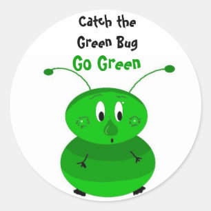 Adesivo Pegue o Bug Verde