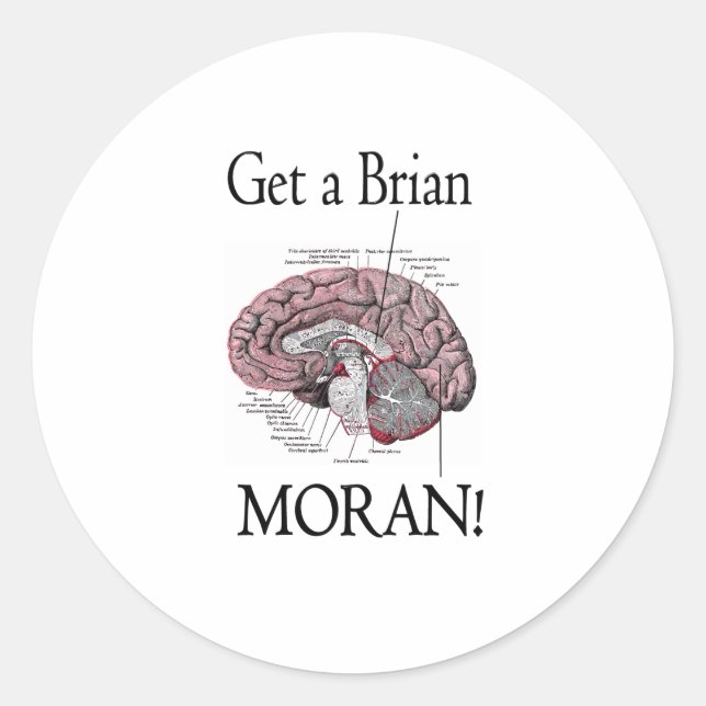 Adesivo Pegue um Brian, Moran! (Frente)