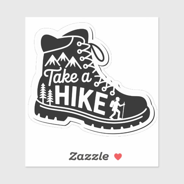 Adesivo Pegue um Design de Silhouette Boot Hike (Folha)